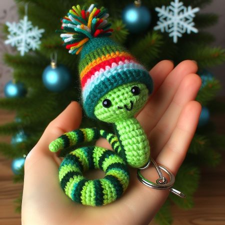 змея амигуруми связанная крючком